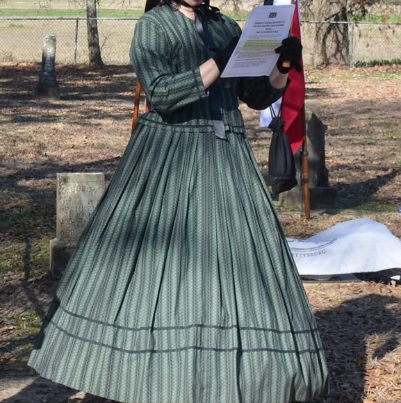 Civil War Reenactors Dress 2 PC Victorian Living Historian - Picture 2 of 3